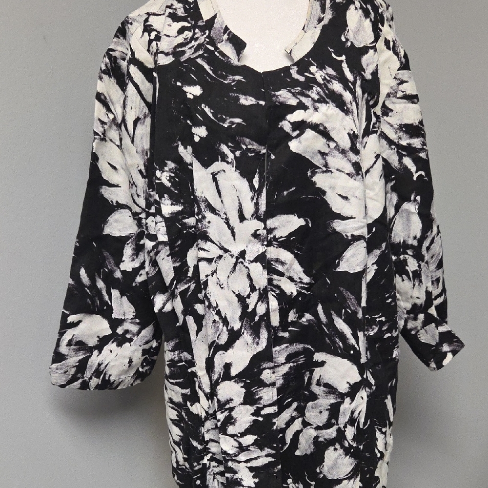 Catherines Monochrome Floral Blouse